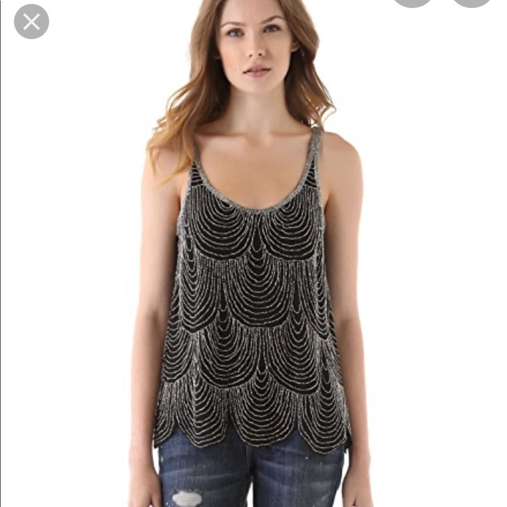 Joie Devani Beaded Top